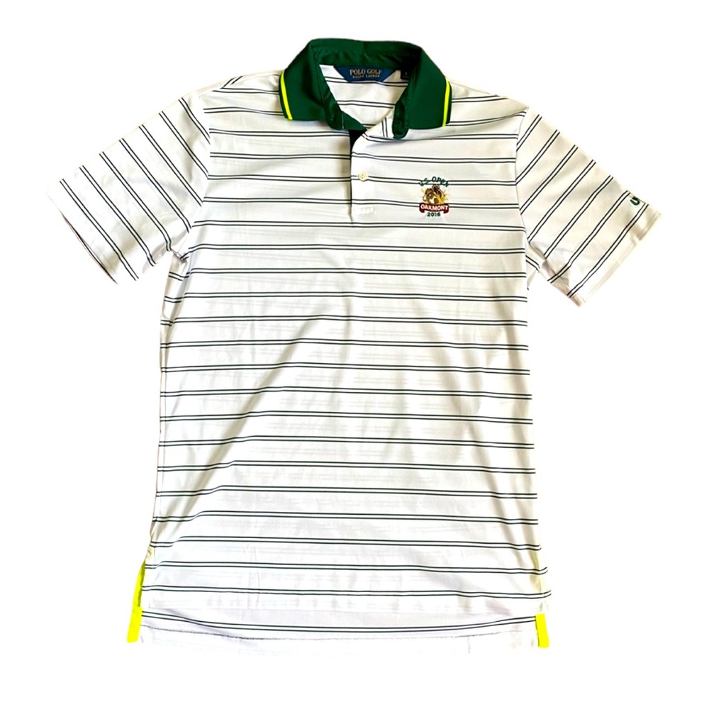 Ralph Lauren Polo Golf US Open 2016 Oakmont Polo Shirt Size small Green stripes